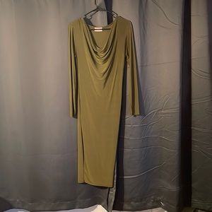 Olive green long sleeve dress
